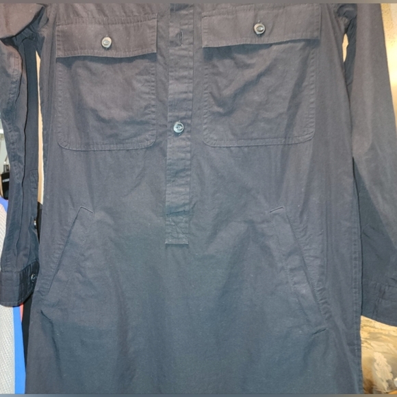 Carhartt WIP black shirt button down shirt/dress/tunic size XSmall w/pockets - Picture 5 of 8